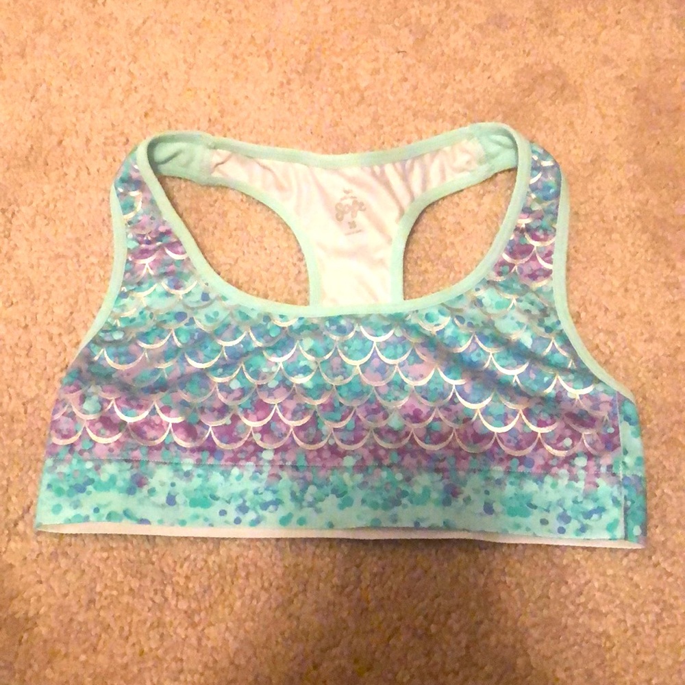 Akins mermaid sports bra from justice
